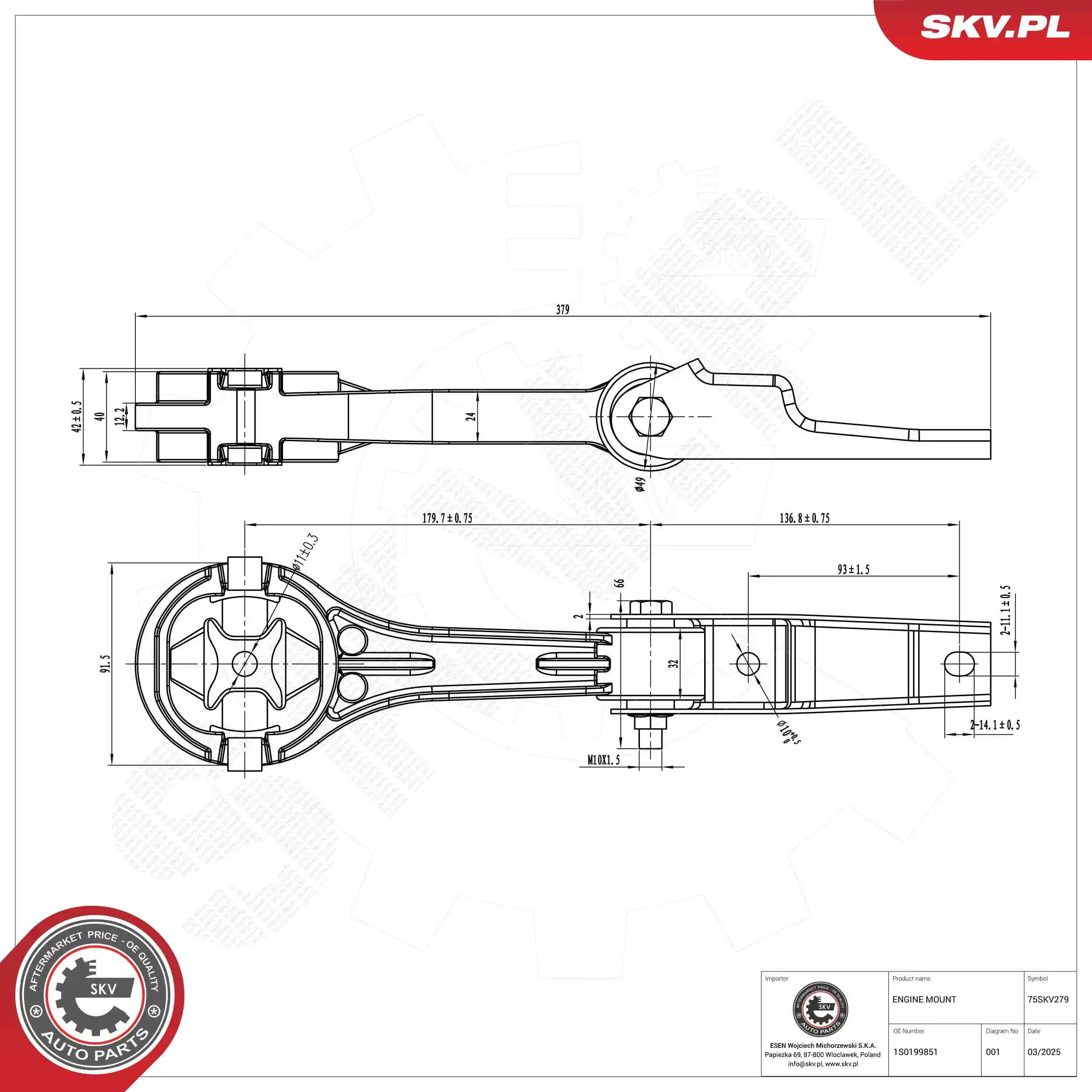 Mounting, engine